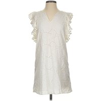 Lilly Pulitzer Casual Dress - Shift: White Solid Pattern Dresses - Used - Size 2X