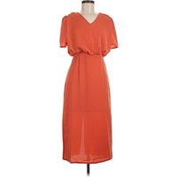 Casual Dress - Wrap: Orange Dresses - Used