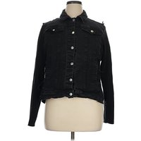 Discount Divas Denim Jacket: Black Jackets & Outerwear - Size X