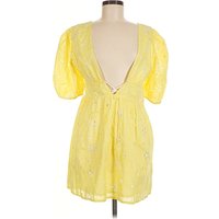 Avec Les Filles Cocktail Dress: Yellow Dresses - Used - Size