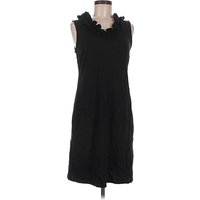 Talbots Casual Dress - Shift: Black Dresses - Used - Size Medium Petite