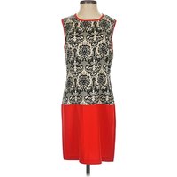 THML Cocktail Dress - Sheath: Red Graphic Pattern Dresses - Used - Size X