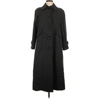 London Fog Wool Coat: Gray Jackets & Outerwear - Size 8 Petite