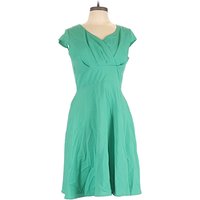 Casual Dress - Wrap: Teal Solid Pattern Dresses - Used - Size X