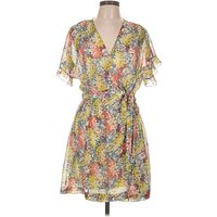 Suncoo Casual Dress - Wrap: Yellow Floral Pattern Dresses - Used