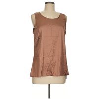 Sleeveless Blouse: Brown Tops