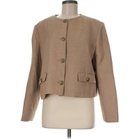 Cicy Bell Jacket: Tan Tweed Pattern Jackets & Outerwear - Size