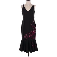 White Tie by Shani Cocktail Dress: Black Graphic Pattern Dresses - Size