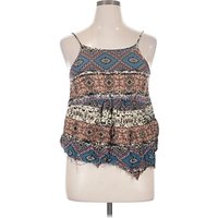 Zanzea Collection Sleeveless Blouse: Brown Tops - Size X