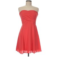 Express Cocktail Dress - Bridesmaid: Red Solid Pattern Dresses - Used - Size