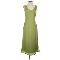 Sadie & Sage Casual Dress - Slip dress: Green Solid Pattern Dresses - Used
