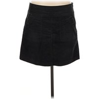 PrAna Denim Skirt: Black Solid Pattern Bottoms - Size