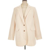 ELOQUII Blazer Jacket: Ivory Jackets & Outerwear - Size 16 Plus