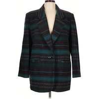 Braetan Coat: Teal Plaid Pattern Jackets & Outerwear