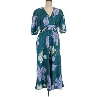 Sofia Jeans by Sofia Vergara Casual Dress - Wrap: Teal Dresses - Used - Size