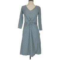 Lands' End Casual Dress - Wrap: Teal Print Pattern Dresses - Used - Size X