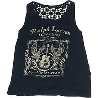 Polo by Ralph Lauren Tank Top Black Keyhole Neckline Tops - Used - Size
