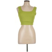 Tank Top Green Strapless Neckline Tops - Used