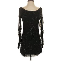 Cocktail Dress: Black Stars Pattern Dresses