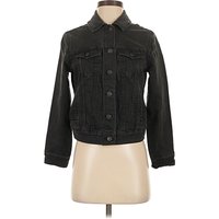 Old Navy Denim Jacket: Black Solid Pattern Jackets & Outerwear
