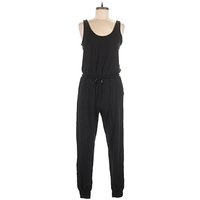 Athleta Jumpsuit: Black Solid Pattern Jumpsuits - Size Medium Tall