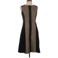 Vince Camuto Casual Dress - A-Line: Brown Tweed Pattern Dresses - Used - Size