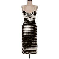 Ramy Brook Cocktail Dress - Bodycon: Black Houndstooth Pattern Dresses - New