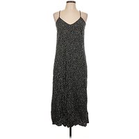 Old Navy Casual Dress - Slip dress: Black Polka Dots Pattern Dresses - Used