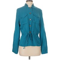 White House Black Market Jacket: Teal Jackets & Outerwear - Size