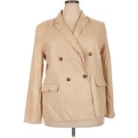 Ann Taylor Blazer Jacket: Tan Jackets & Outerwear - Size