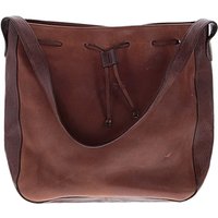 Leather Bucket Bag: Brown Bags