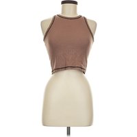 Tank Top Brown Halter Neckline Tops - Used
