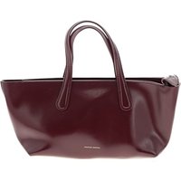 Mansur Gavriel Leather Tote Bag: Burgundy Solid Pattern Bags