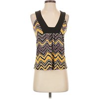 Corey Lynn Calter Tank Top Gold Plunge Neckline Tops - Used - Size X