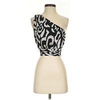 H&M Sleeveless Top Black One Shoulder Neckline Tops - New