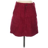 Old Navy Casual Skirt: Burgundy Solid Pattern Bottoms - Size