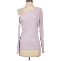 A New Day Long Sleeve Top Purple One Shoulder Neckline Tops - Used