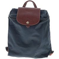 Longchamp Backpack: Blue Solid Pattern Accessories