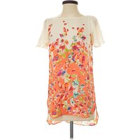 Maeve Short Sleeve Blouse: Ivory Tops - Size X