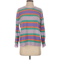 Jumper Cashmere Pullover Sweater: Gray Stripes Pattern Sweaters & Sweatshirts - Size