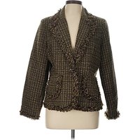 Carlucci Blazer Jacket: Brown Tweed Pattern Jackets & Outerwear