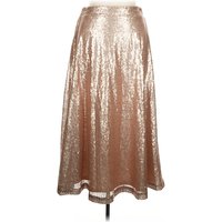 The Limited Formal Skirt: Gold Metallic Pattern Bottoms - Size X