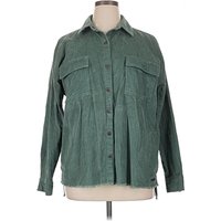Peace Love World Denim Jacket: Green Jackets & Outerwear - Size X