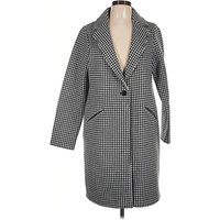Cynthia Rowley TJX Coat: Black Houndstooth Pattern Jackets & Outerwear