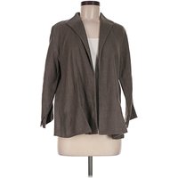 Eileen Fisher Blazer Jacket: Brown Jackets & Outerwear - Size Medium Petite