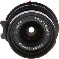 Voigtlander 21mm f/4 Color-Skopar (P) Pancake Lens for Leica M-Mount, Black