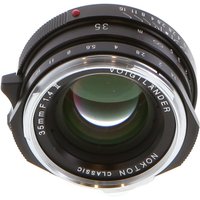 Voigtlander 35mm f/1.4 Nokton Classic II Multi-Coated VM Lens for Leica M-Mount, Black with Chrome Rim