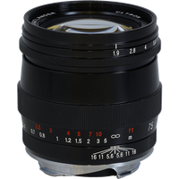 Voigtlander 75mm f/1.9 Ultron S.C (Single Coated) VM Lens for Leica M-Mount, Black