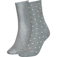 Damessokken met stippen - Mid Grey Mel - 35-38 - 2 paar