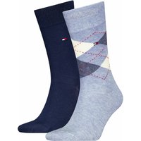 Chaussettes homme à carreaux et unies - Bleu clair - 39-42